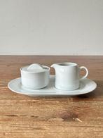 Roomstel - Melkkan en suikerpot op dienblad - Mosa, Ophalen of Verzenden