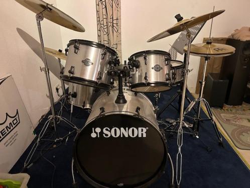 Drumstel Sonor Smart Force met MEINL bekkens, Muziek en Instrumenten, Drumstellen en Slagwerk, Gebruikt, Sonor, Ophalen