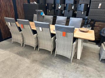  TOMAR 340 SUNS tuintafel witaluminium + teakhout   beschikbaar voor biedingen