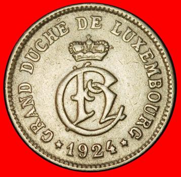 Ⰶ BELGIUM: LUXEMBOURG 10 CENTIMES 1924 DEFORMED STARS! beschikbaar voor biedingen