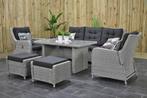 Madrid Verstelbare Loungeset 3 Zitsbank 2 Lounge Tuinstoelen, Ophalen of Verzenden, Zo goed als nieuw, Loungeset, Wicker