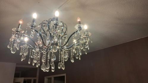 Luxe kroonluchter met kristal-look, Huis en Inrichting, Lampen | Kroonluchters, Zo goed als nieuw, Ophalen