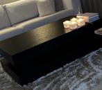 Salontafel hamburger zwart eiken hotelchique, Ophalen, 100 tot 150 cm, 50 tot 100 cm, Zo goed als nieuw