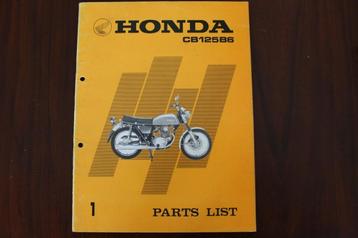 Honda CB125B6 1974 motorcycle parts list CB 125 B6 beschikbaar voor biedingen