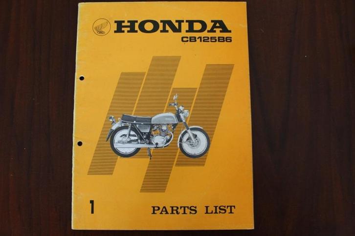 Honda CB125B6 1974 motorcycle parts list CB 125 B6, Motoren, Handleidingen en Instructieboekjes, Honda, Ophalen of Verzenden