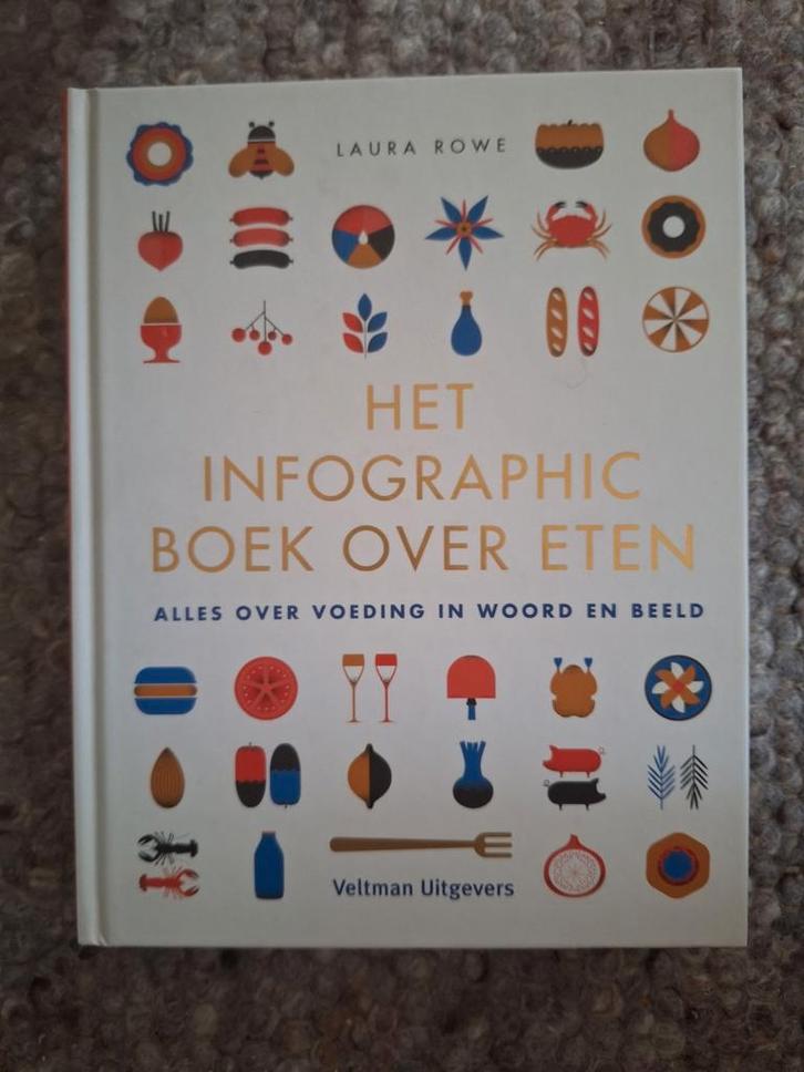 Het Infographic Boek Over Eten - Laura Rowe (hardcover), Boeken, Kookboeken, Zo goed als nieuw, Voorgerechten en Soepen, Hoofdgerechten