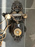 Antieke wandtelefoon – gietijzer & bakeliet – jaren ’20 –, Telecommunicatie, Vaste telefoons | Niet Draadloos, Ophalen, Gebruikt