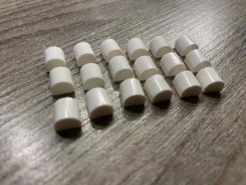 lego 18 dakpannen 1x1 rond in wit (2) beschikbaar voor biedingen