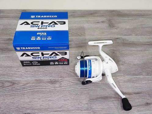 NIEUW Trabucco Achab Pro 6000 SW Zeemolen 1-Lager + Lijn, Watersport en Boten, Hengelsport | Zeevissen, Nieuw, Molen, Ophalen of Verzenden