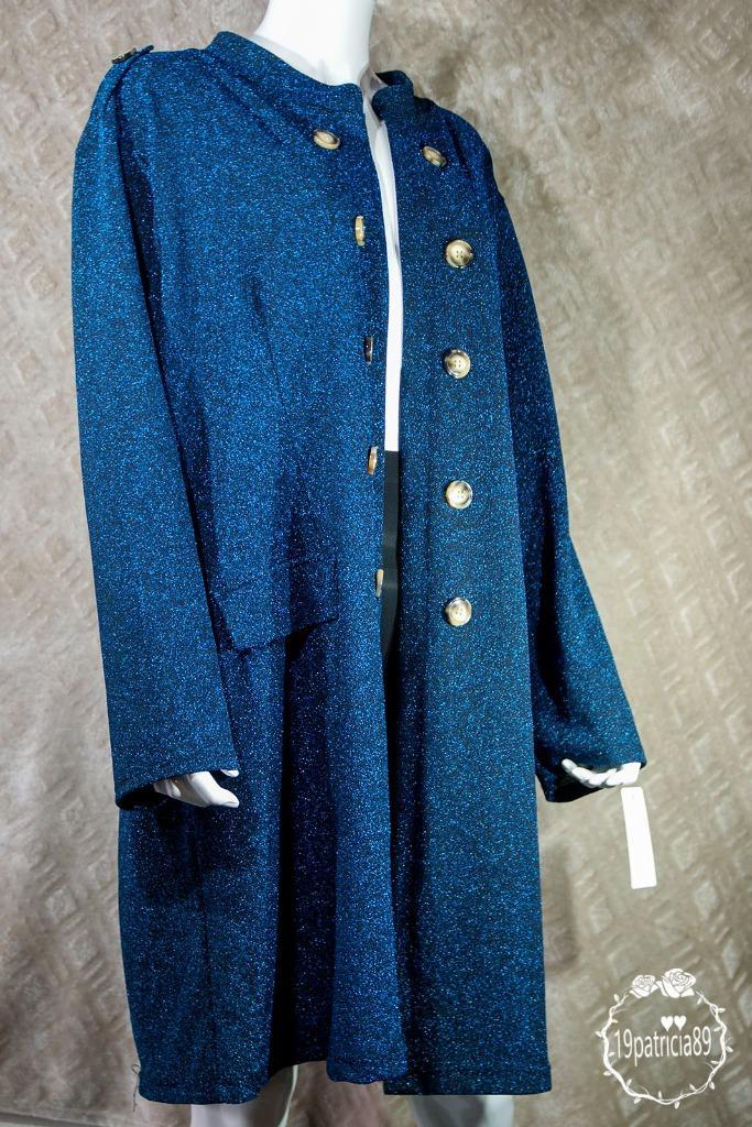 Lange Blazer met nep knopen blauw zwart glitter nieuw, Kleding | Dames, Jasjes, Kostuums en Pakken, Nieuw, Jasje, Maat 42/44 (L)
