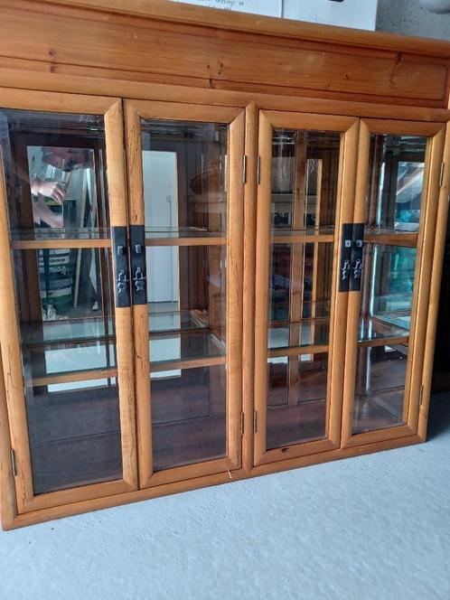 Kast vitrine dressoir chinees hout bovenstuk, Huis en Inrichting, Kasten | Dressoirs, Gebruikt, 100 tot 150 cm, 25 tot 50 cm, Met plank(en)