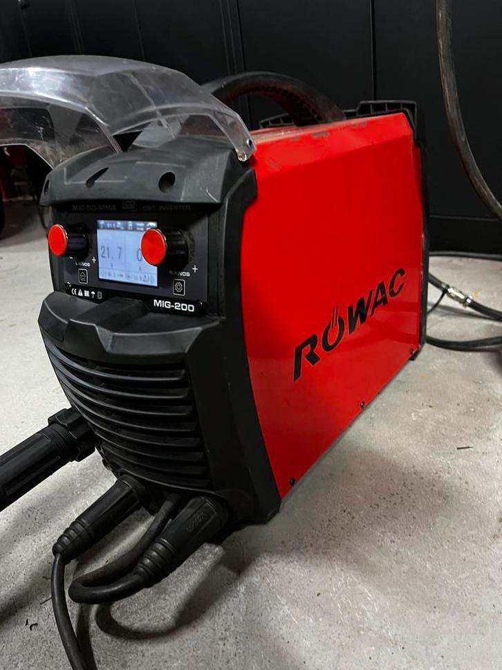 Rowac mig 200Ampere synergisch lasapparaat 230v mig co2, Doe-het-zelf en Verbouw, Gereedschap | Lasapparaten, Gebruikt, Co2, 150 tot 250 ampère