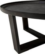 Goossens Lola salontafel (rond/zwart/metaal/industrieel), Ophalen, 50 tot 100 cm, Rond, 50 tot 100 cm