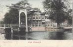 Sloterdijk (N.H.) Café met brug en Volk, gelopen 1905, Verzamelen, Gelopen, Noord-Holland, Ophalen of Verzenden, Voor 1920