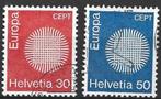 2025-102-13  Europa CEPT Zwitserland 917-918 serie compleet, Verzenden, Gestempeld