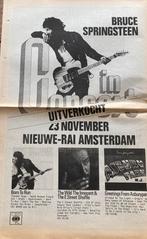 Paginagrote A3 advertentie BRUCE SPRINGSTEEN concert RAI ‘75, Ophalen of Verzenden