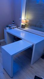 Malm bureau ikea, Huis en Inrichting, Bureaus, Ophalen, Met wielen, Gebruikt, Bureau