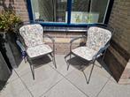 2 metalen Ketler tuinstoelen met kussens., Overige materialen, Gebruikt, Stoel, Tuinset