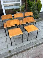 Vintage stoelen school industrieel, Gebruikt, Ophalen