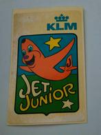 Sticker KLM Jet Junior, Ophalen of Verzenden, Zo goed als nieuw, Bedrijf of Vereniging