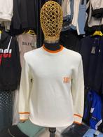 Witte trui met oranje accenten - Hermes, Ophalen of Verzenden, Zo goed als nieuw, Maat 48/50 (M), Wit