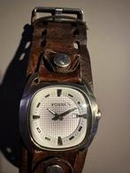 Fossil herenhorloge JR-9184 Baw met drie horlogebandjes, Ophalen of Verzenden, Staal, Leer, Overige merken