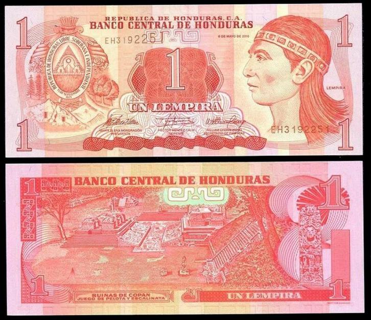 Honduras 2006/2008, 4 verschillende biljetten (UNC), Postzegels en Munten, Bankbiljetten | Amerika, Setje, Zuid-Amerika, Verzenden