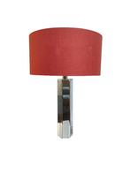 Schitterende unieke xxl vintage zware chromen tafellamp, Huis en Inrichting, Lampen | Tafellampen, Ophalen, Gebruikt, Metaal, 50 tot 75 cm