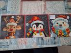 Set van 3 kerst diamond painting kaarten, Ophalen of Verzenden, Nieuw, Kerst