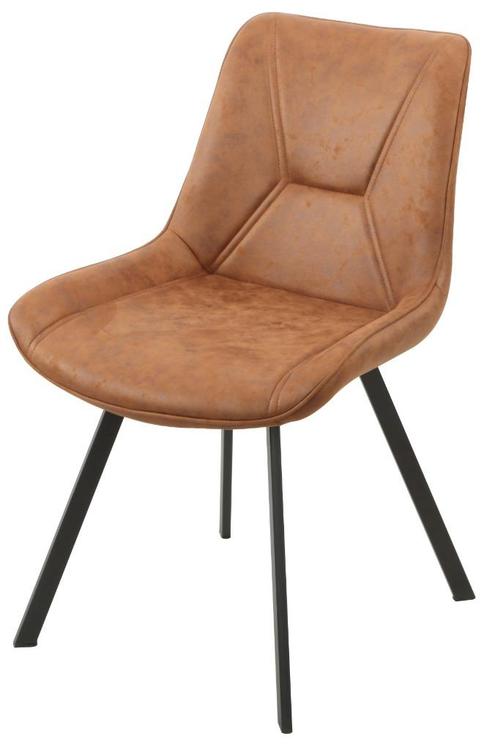 Eetkamerstoel Miami cognac, Huis en Inrichting, Stoelen, Nieuw, Vijf, Zes of meer stoelen, Hout, Kunststof, Leer, Metaal, Riet of Rotan