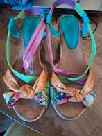 Zgan kleurige sandalen met sleehak maat 38, Kleding | Dames, Overige kleuren, Zo goed als nieuw, Marila, Sandalen of Muiltjes