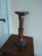massief eiken KANDELAAR 43 cm hoog, deels gedraaid, Huis en Inrichting, Woonaccessoires | Kandelaars en Kaarsen, Ophalen of Verzenden