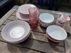 TEAB Roze servies / samengesteld Ikea Action Hema, Ophalen, Zo goed als nieuw, Overige stijlen, Compleet servies