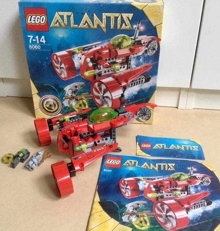 Lego Atlantis Typhoon Turbo onderzeeër - 8060, Kinderen en Baby's, Speelgoed | Duplo en Lego, Zo goed als nieuw, Lego, Complete set