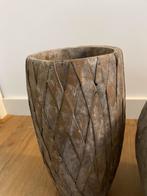Te koop bloempotten, Tuin en Terras, Bloempotten, Ophalen, Rond, Zo goed als nieuw, Aardewerk