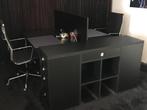 2 bureautafels + 1 afscheiding, Ophalen, Zo goed als nieuw, Bureau