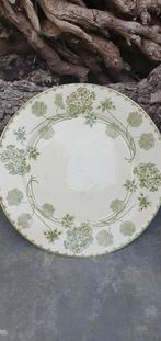 Ontbijtbord groen beboterd sarrequemines  Geranium, Antiek en Kunst, Ophalen of Verzenden