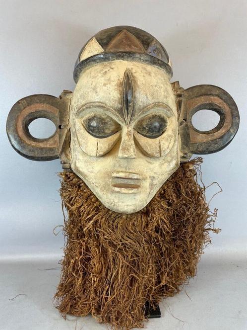 230718 Afrikaans Boa Masker met grote oren uit Kongo, Antiek en Kunst, Kunst | Niet-Westerse kunst, Ophalen of Verzenden