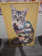 Ingelijste Poezen Puzzel - Voor de Liefhebber!, Ophalen, Minder dan 500 stukjes, Gebruikt, Legpuzzel