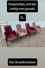 Lederen eetkamerstoelen, Huis en Inrichting, Stoelen, Ophalen, Gebruikt