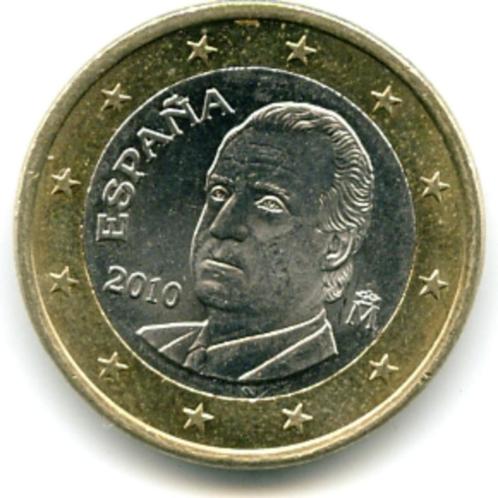 1 Euro Spanje 2010 UNC - Koning Juan Carlos 1, Postzegels en Munten, Munten | Europa | Euromunten, Losse munt, 1 euro, Spanje