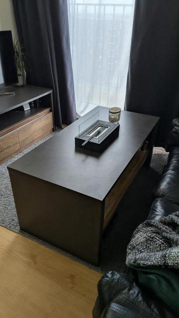Salontafel Monaco - Eiken - Grijs - 120 cm