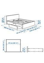 Malm IKEA bed hoog met lades wit, Huis en Inrichting, Ophalen, Gebruikt, Wit, Tweepersoons