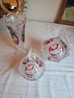 Hofbauer Kristal Vaas & Bonbonnières Set, Antiek en Kunst, Ophalen of Verzenden