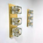 Peill & putzler messing icecube wandlamp xl mid century 70s, Ophalen of Verzenden, Gebruikt