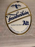 Emaille bord Frankenheim, Ophalen of Verzenden, Zo goed als nieuw, Reclamebord