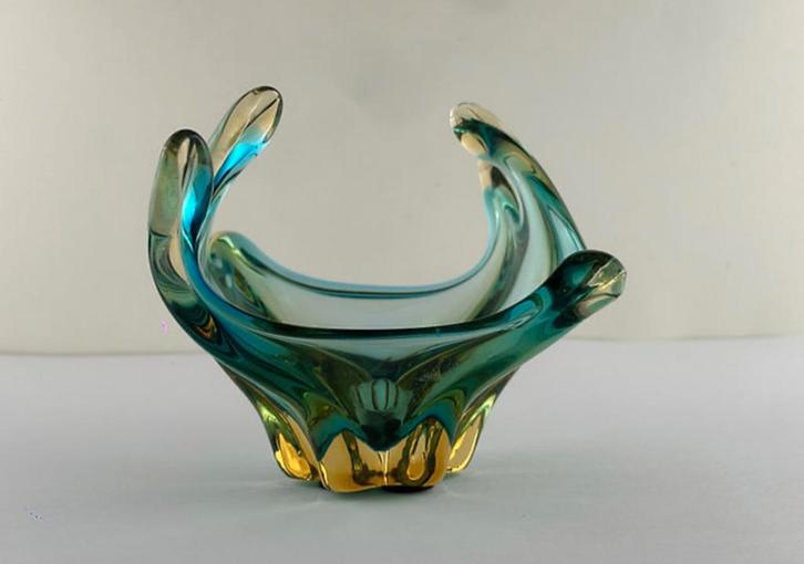 Vintage Murano Glazen Schaal, Antiek en Kunst, Antiek | Glas en Kristal, Ophalen of Verzenden