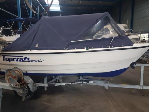 sloep Topcraft 435 ,Gaastra kap , 9.9 pk Mercury ,inr.camper, Watersport en Boten, Sloepen, Gebruikt, Tot 10 pk, 3 tot 6 meter