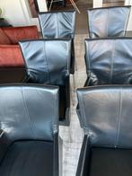 Stijlvolle zwarte eetkamerstoelen, Huis en Inrichting, Stoelen, Ophalen, Gebruikt, Zwart, Metaal