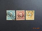 NVPH 1-3 (eerste postzegelemissie van 1852), Postzegels en Munten, Postzegels | Nederland, Ophalen of Verzenden, T/m 1940, Gestempeld
